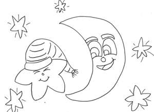 Bedtime coloring page